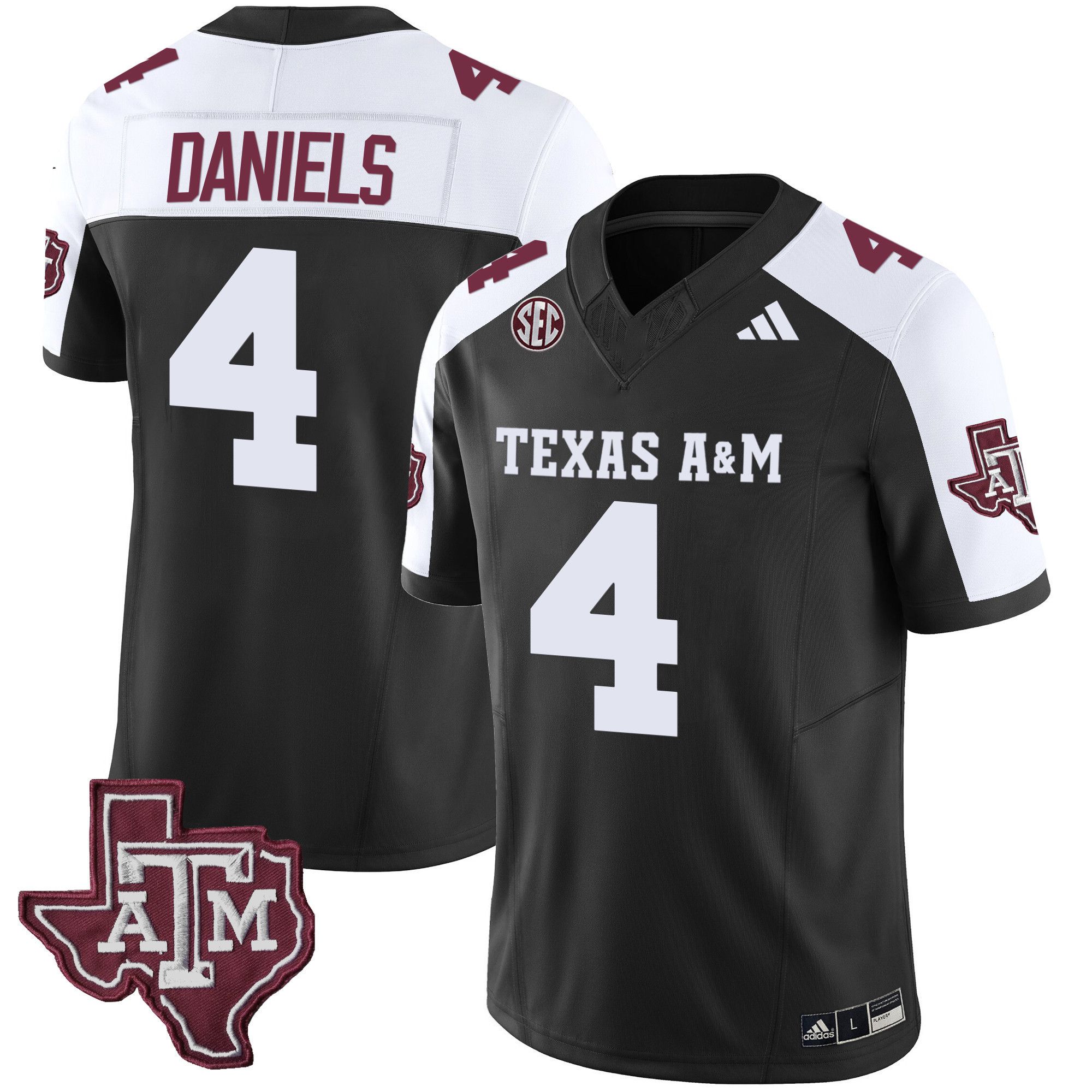 Men Texas A&M Aggies #4 Daniels Black 2024 Vapor Limited NCAA Jersey->indianapolis colts->NFL Jersey